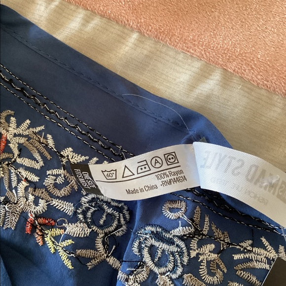 Embroidered Blue Top - Picture 10 of 10